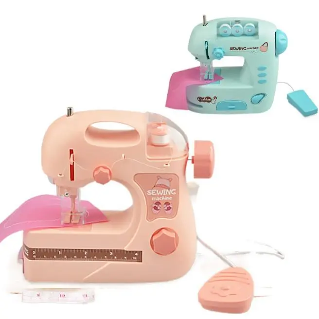 Máquina de Coser Ligera, Pequeño electrodésico, Juguete de costura, actividad intelectual, juguetes para niños y niños, Casa de niños, Costura, mascarilla DIY - 1