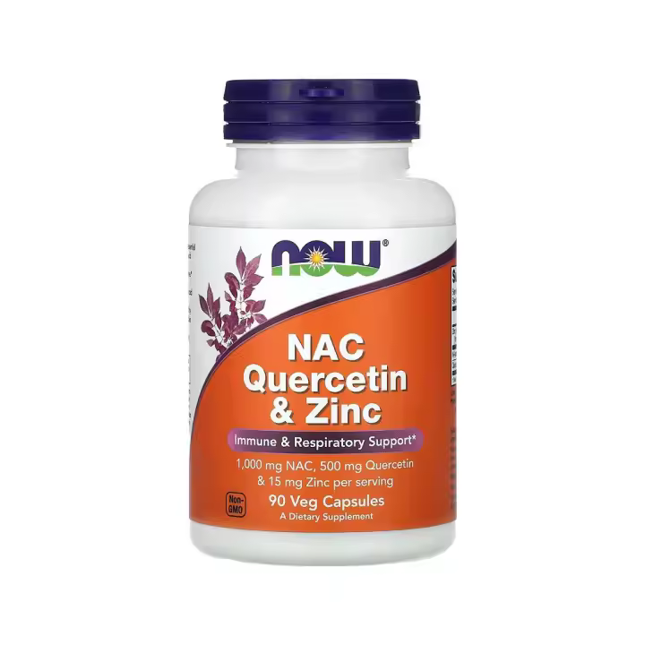 NAC Quercetina y zinc 90 cápsulas vegetales de Now Foods - 1