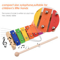 Xilofón De 8 Teclas Tamaño Compacto Glockenspiel Con Placa De Aluminio Colorida Y Mallets De Madera Instrumento De Percusión Musical Regalo - details 13