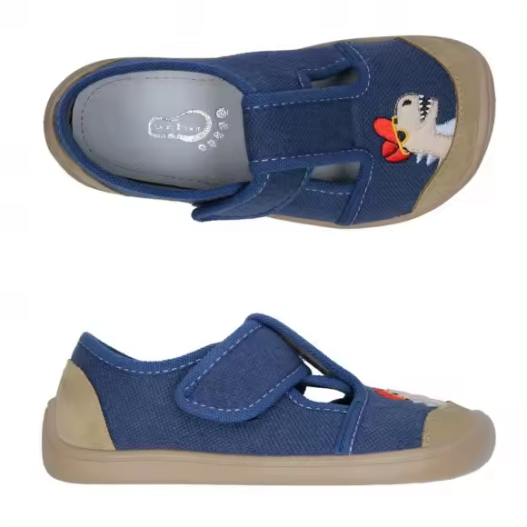 Zapatillas barefoot abiertas Bar3foot Elf Nevada Azul Dino Bar3foot IBRE24E01 - 1