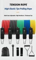 Set De 11 Piezas Bandas De Resistencia Con Correa Para Caderas Y Pies Equipo De Fitness Portátil Expansor De Pecho Banda Elástica De Ejercicio - details 0