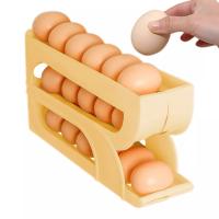 Rack Para Huevos Estante De Almacenamiento En Frigorífico Organizador De Alimentos De Plástico De 3 Capas Para Cocina - details 1