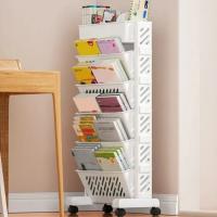 Estante Móvil Con Ruedas Ecológico De 5 Capas Para Escuela Y Oficina Estantería Lateral Removible Para Mesas De Clase Rack De Almacenamiento Para Revistas - details 9