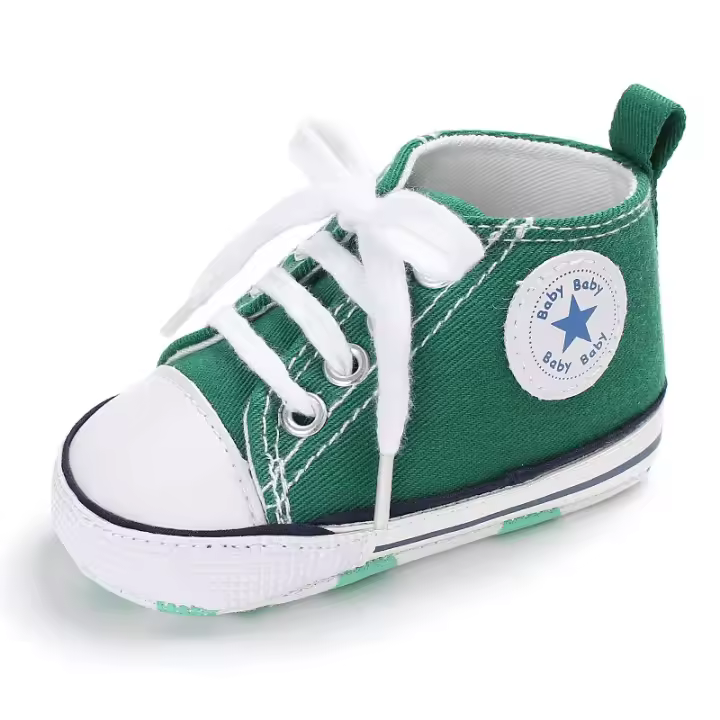 Zapatillas De Lona Para Bebés Niños Y Niños Primera Caminata Infantil Antideslizante Suela Suave Clásicos Nuevos Bebés 0-18 Más - 1