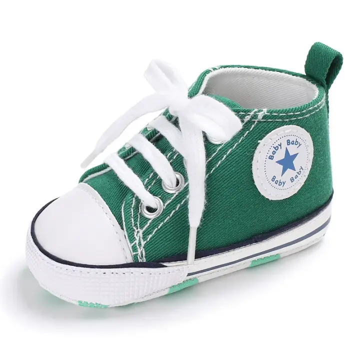 Zapatillas De Lona Para Bebés Niños Y Niños Primera Caminata Infantil Antideslizante Suela Suave Clásicos Nuevos Bebés 0-18 Más - 1