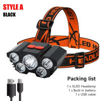 Linterna Frontal LED Recargable Con Batería De Litio Fortalecida Para Camping Aventura Pesca Ciclismo Incluye Batería Interna - details 5