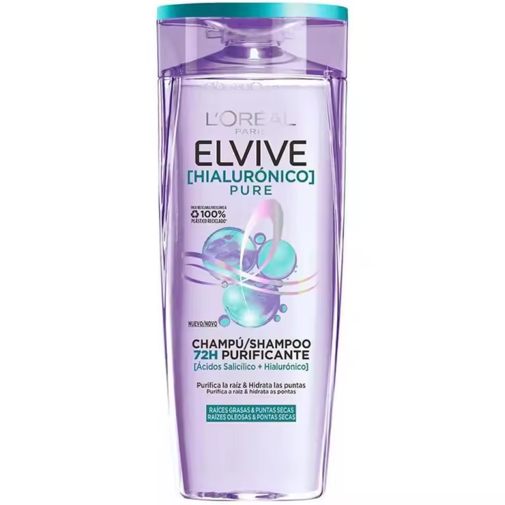 Champú Elvive Hialurónico Pure 380 Ml - Hidratación Intensa - 1