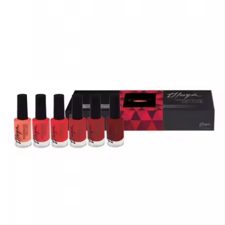 THUYA KIT ESMALTES DELUXE ROJOS 6 UNIDADES OPCION A - 1