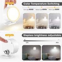 Lámpara De Pared LED Con Control Remoto Y Luz USB Recargable 3 Colores Dimmer Para Iluminación De Dormitorio Y Bedside - details 4