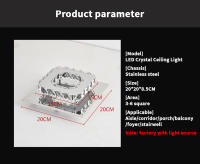 Lámpara De Techo Moderna Nórdica Con Cristales LED Para Sala Comedor Pasillo Cocina Decorativa Blanco Instalación Suelta - details 21