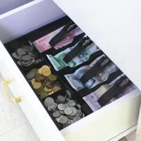 Durable Abs Money Cash Coin Register Insert Bandeja de reemplazo Cajero Almacenamiento Caja registradora Caja clasificar Organizador - details 2