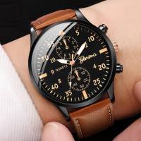 Set De 4 Relojes De Pulsera De Cuarzo Para Hombre Estilo Casual Y Vintage Con Correa De Cuero Relojeros Sin Caja - details 4