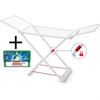 Plastic Forte Tendedero de Ropa con Alas, 20m Espacio Tendido X-Legs, 180 x 108 x 55 / 129 x 54 x 7,3 CM, Tendedero Plegable - Tendedero Extensible - Tendedero pack con ariel 19 capsula - details 3