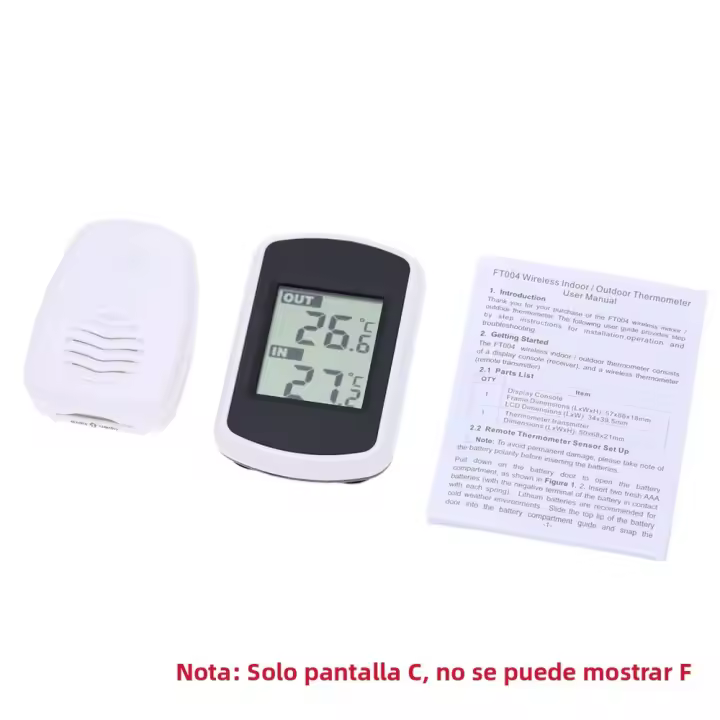 Nuevo Termómetro Digital LCD Medidor De Temperatura Interior Exterior Sin Cable Tester De Clima Ambiental Para El Hogar - 1