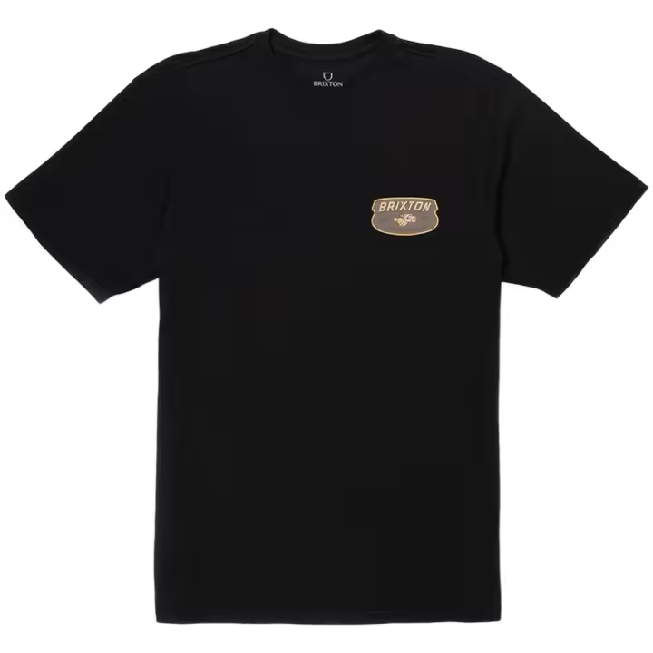 Camiseta de Manga Corta Brixton Clayburn para hombre en color negro - 1
