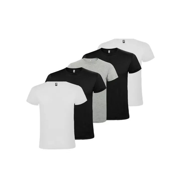 Wonduu Pack 5 Camisetas Algodón Colores Manga Corta Tejido150g Alta Calidad - 1