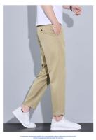 Pantalones Casuales Para Hombre De Verano Largo Hasta El Tobillo Ajustados Color Sólido Moda Fitted Cierre Elástico Talla 28-38 - details 8