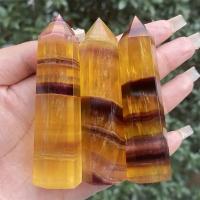 1pc Torre De Cristal De Fluorita Amarilla Natural Obelisco Para Decoración De Hogar Y Coche Piedra Curada Para Hechizos Regalo De Navidad - details 4