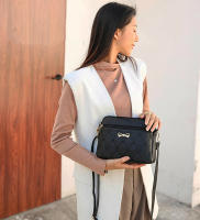 Nueva Llegada Bolso De Hombro Sencillo Para Mujer Bordado Corazón Bolso Cruzado De Cuero Negro Bandolera Pequeña Estilo Fashion - details 4