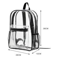 Mochila Deportiva De PVC Transparente Impermeable Para Viajes Y Fitness Gran Capacidad Con Hombros Visibles Bolsa De Viaje Casual - details 0