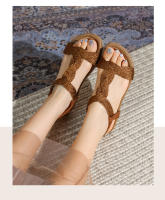 Nuevos zapatos de playa de alta gama de verano, ligeros, de lujo, a la moda, con diamantes de imitación, zapatos casuales para mujer, sandalias planas con banda elástica y punta con clip - details 17