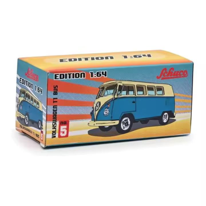 Schuco Volkswagen T1 Bus Beig Azul 1/64 - 1