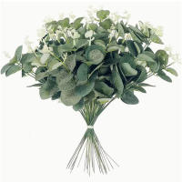 5/10/20Pcs Hojas De Eucalipto Artificiales Ramas Silver Dollar Flores Falsas Para Decoración De Bodas Y Eventos - details 13
