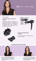 Bellissima Ceramic & Tourmaline - Secador de Pelo con Tecnología Iónica, Revestimiento de Cerámica y Turmalina, 2 Velocidades y 3 Temperaturas, Difusor y Concentrador - details 0