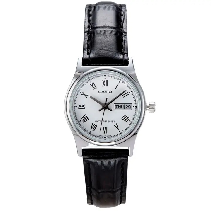 Casio  Ltp-v006l-7budf Reloj De Pulsera Analógico Para Mujer Color Negro - 1