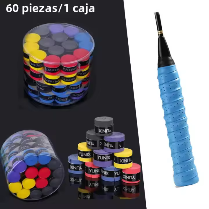 20/60pcs Gorras De Sudor Universal Antideslizantes Para Raqueta De Tenis Padel Absorción De Choque Cinturones Antideslizantes Para Badminton - 1
