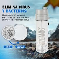 Ozeanic - EcoBottle 2.0 . Botella Purificadora de agua Reutilizable. Elimina virus y bacterias . Ozonizador de agua. Generador de ozono. Botella de Agua Deporte. PURIFICA el agua, capacidad de  600 ml. Elimina el 99,99% de virus y bacterias en 3 minutos. - details 0