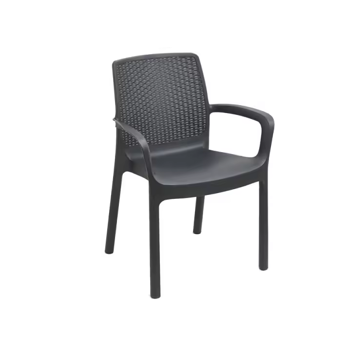 Gerimport Sillón apilable Regina antracita 60 x 54 x 82 cm - 1