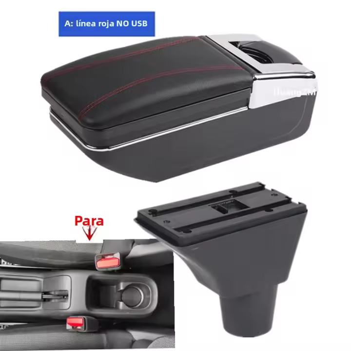 Caja De Reposabrazos Para Citroen C3 C4 Caja De Almacenamiento Interior Accesorios De Coche Adaptada Para Citroen C3 C4 Material De Cuero / Plástico ABS - 1