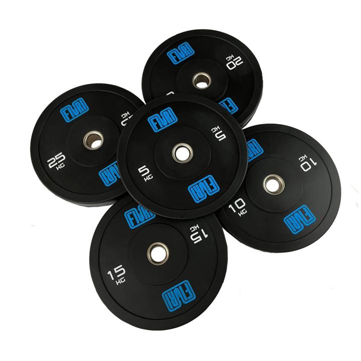 Discos Olímpicos Recubiertos de Caucho, 5 a 25 kg, FIURI  Entrenamiento de Fuerza, Crossfit, Material Gimnasio, Gym