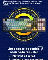 Teclado Mecánico De Juego AULA F108 100% Layout Tasa De Encuesta 1K Switch Lineal Hot Swappable Con Software De Macro - details 9