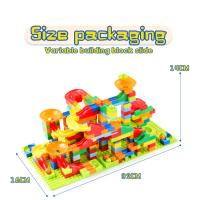 Juguetes Educativos Para Niños Caminos De Bola De 168-336 Piezas Bloques Deslizadores Pequeños DIY De Crea Tu Propia Pista De Carreras Con Bolas De Marfil - details 9