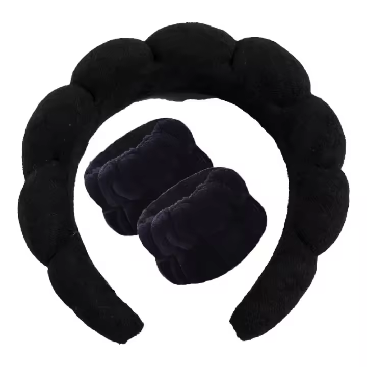 3 uds diadema de maquillaje para mujer ES PUFF SPA lavado de cara y cuidado de la piel máscara facial de Yoga banda para el cabello deportiva - 1