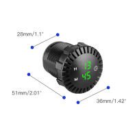 Reloj Digital Táctil Para Coche Barco Moto 12V/24V Pantalla LED Impermeable Panel Automotriz Material Plástico Y Metal - details 6