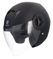 SHIRO HELMETS Casco Jet Modelo Atenas Monocolor Negro Mate Grafito Totalmente Homologado - details 0