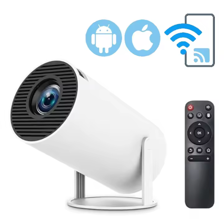 Mini Proyector 4K inalámbrico portátil de 94" con WiFi Dual 5G y corrector de ángulo | LED 500 lúmenes, hasta 500", ultra ligero (0,45 kg), 50.000 h de vida útil, compatible 4K, mini home cinema 2025. Lukkalia - Kids and Us / LkkEcho - 1