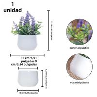 1PC Lavanda Artificial En Maceta Decoración Para Hogar Restaurante Oficina Exhibición De Escritorio DIY Sin Mantenimiento - details 3