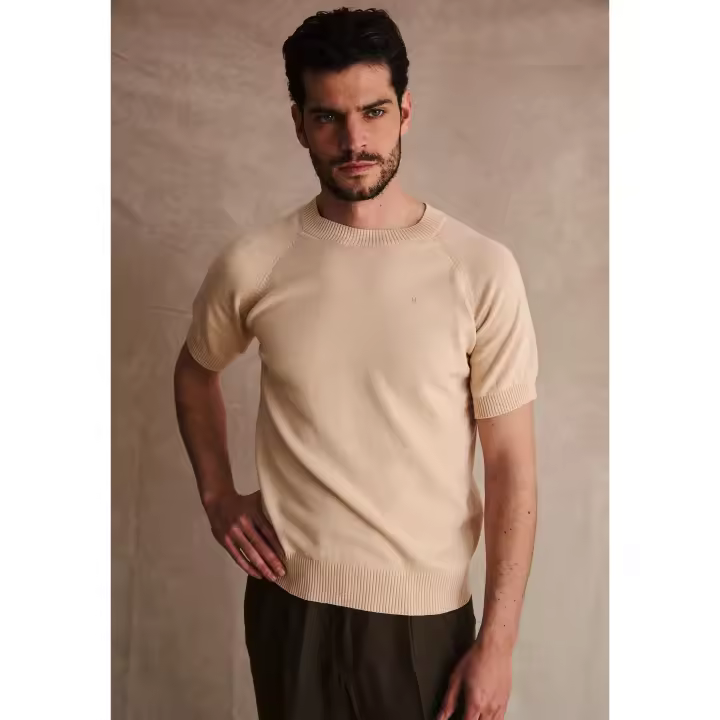 CAMISETA PUNTO BEIGE - 1