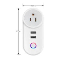 Enchufe Eléctrico Con 2 Puertos USB Carga Rápida Multifuncional Para Casa Compatible Con CozyLife APP Y Homekit EU US AU UK France Brazil Plug - details 7