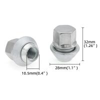 Juego De 1 Pieza De Tornillo De Llanta M12 X 1.5 19MM Para Ford Fiesta Mondeo C-Max Focus MK1 MK2 MK3 ST RS Con Almohadilla De Tornillo De Aleación - details 9