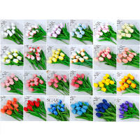 5pcs Arreglo De Tulipes Naranja Artificial Para Decoración De Hogar Y Bodas Flores Artificiales Para Jardín Y Decoración Interior - details 9