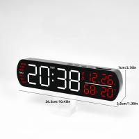 Reloj De Alarma LED Con Mostrador Digital Temporizador Cuenta Regresiva DST Botón De Sueño Auto Dimming Mostrador De Fecha Y Día De La Semana Dual 12/24H Reloj De Mesa Moderno - details 0