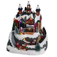 Pro Navidad® Pueblo de navidad "Gimmelwald"  Escena navideña Taller de Regalos con túnel y tren  19.5x15.5x21.5 cm - details 1