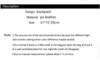 Mochila antirrobo de piel sintética para mujer, de gran capacidad bolso de hombro, de viaje, de marca famosa, a la moda - details 0
