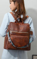 Mochila 3 en 1 para mujer, bolso de hombro femenino, Vintage, de cuero suave, Mochila de viaje de lujo para niña - details 5