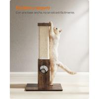 Rascador para Gatos de 73 cm, Poste de Sisal Natural con Pelota de Peluche, Protección contra Arañazos para Muebles, Marrón Vintage - details 1